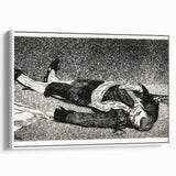 Édouard Manet's Dead Toreador - Dramatic Black and White Art Print