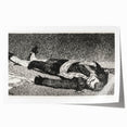Édouard Manet's Dead Toreador - Dramatic Black and White Art Print