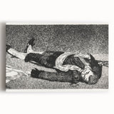Édouard Manet's Dead Toreador - Dramatic Black and White Art Print