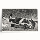 Édouard Manet's Dead Toreador - Dramatic Black and White Art Print