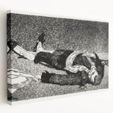 Édouard Manet's Dead Toreador - Dramatic Black and White Art Print