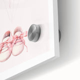 Pink Balloons & Baby Shoes Print - Nursery Wall Art