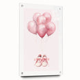 Pink Balloons & Baby Shoes Print - Nursery Wall Art