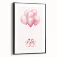 Pink Balloons & Baby Shoes Print - Nursery Wall Art