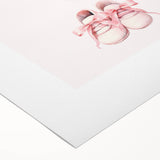 Pink Balloons & Baby Shoes Print - Nursery Wall Art