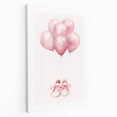 Pink Balloons & Baby Shoes Print - Nursery Wall Art