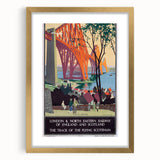 Vintage Scotland Travel Poster - Forth Bridge & Flying Scotsman