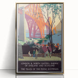 Vintage Scotland Travel Poster - Forth Bridge & Flying Scotsman