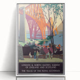 Vintage Scotland Travel Poster - Forth Bridge & Flying Scotsman
