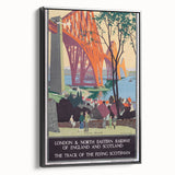Vintage Scotland Travel Poster - Forth Bridge & Flying Scotsman