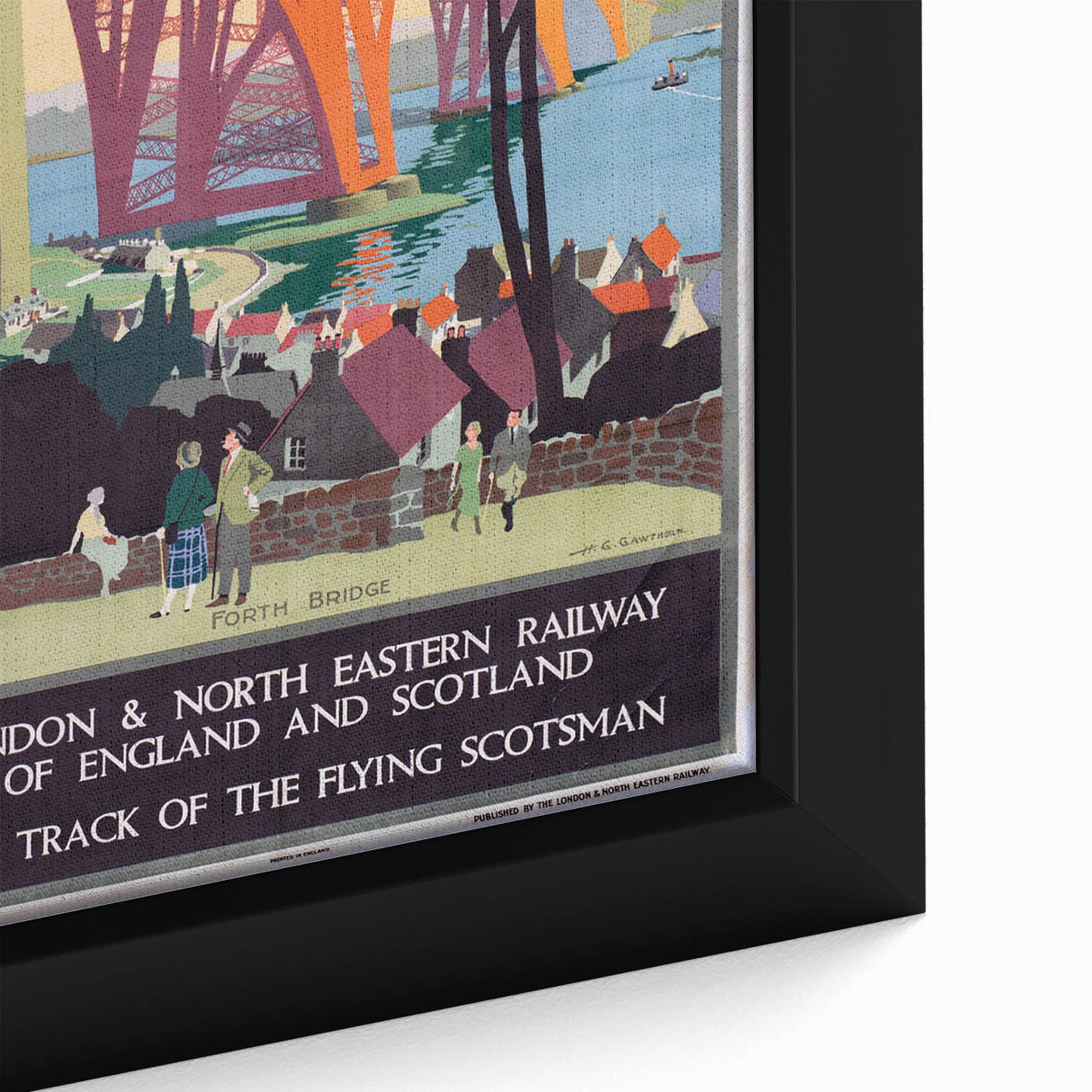Vintage Scotland Travel Poster - Forth Bridge & Flying Scotsman