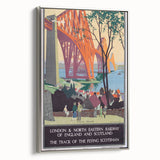 Vintage Scotland Travel Poster - Forth Bridge & Flying Scotsman