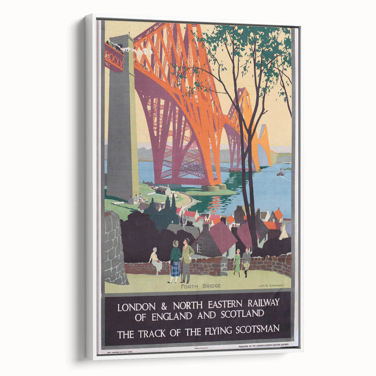 Vintage Scotland Travel Poster - Forth Bridge & Flying Scotsman