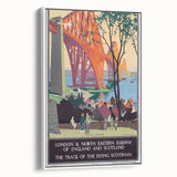 Vintage Scotland Travel Poster - Forth Bridge & Flying Scotsman