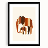 Boys Room Wall Art – Safari Elephant Duo