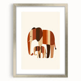 Boys Room Wall Art – Safari Elephant Duo