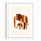 Boys Room Wall Art – Safari Elephant Duo