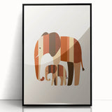 Boys Room Wall Art – Safari Elephant Duo