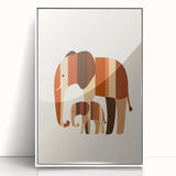 Boys Room Wall Art – Safari Elephant Duo