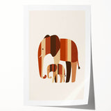 Boys Room Wall Art – Safari Elephant Duo