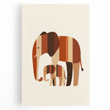 Boys Room Wall Art – Safari Elephant Duo