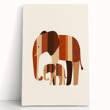 Boys Room Wall Art – Safari Elephant Duo