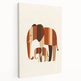 Boys Room Wall Art – Safari Elephant Duo