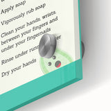 Classroom Educational Posters - Wash Your Hands Learning Art