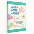 Classroom Educational Posters - Wash Your Hands Learning Art