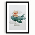 Teddy Bear Pilot Nursery Wall Art – Baby Room & Kids Decor Print