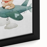Teddy Bear Pilot Nursery Wall Art – Baby Room & Kids Decor Print