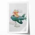 Teddy Bear Pilot Nursery Wall Art – Baby Room & Kids Decor Print
