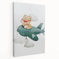 Teddy Bear Pilot Nursery Wall Art – Baby Room & Kids Decor Print