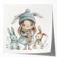 Winter Friends - Kids Room Wall Art Canvas and Framed Options