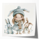 Winter Friends - Kids Room Wall Art Canvas and Framed Options