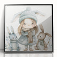 Winter Friends - Kids Room Wall Art Canvas and Framed Options