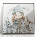 Winter Friends - Kids Room Wall Art Canvas and Framed Options