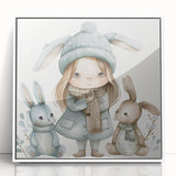 Winter Friends - Kids Room Wall Art Canvas and Framed Options