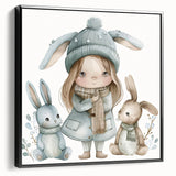 Winter Friends - Kids Room Wall Art Canvas and Framed Options