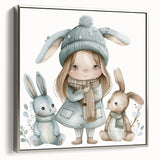 Winter Friends - Kids Room Wall Art Canvas and Framed Options