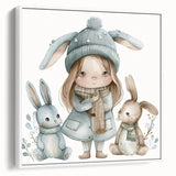 Winter Friends - Kids Room Wall Art Canvas and Framed Options