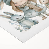 Winter Friends - Kids Room Wall Art Canvas and Framed Options