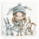 Winter Friends - Kids Room Wall Art Canvas and Framed Options