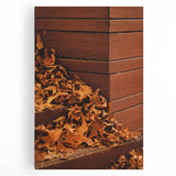 Large black and white stretched canvas featuring a minimalist fall tree design, ideal for kitchen art.