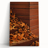 Black and white large art of trees in autumn on stretched canvas, ideal for kitchen wall art or bedroom.