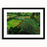 Extra large framed print of an abstract art piece with textured swirls in vibrant, colorful hues.