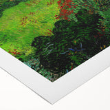 Art deco poster featuring a vibrant color palette on rolled canvas, suitable for dining room wall art.