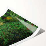 Extra large wall art featuring line art flowers in monochrome, printed on rolled canvas.