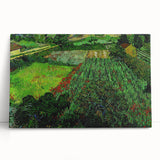 Large black and white stretched canvas of Van Gogh's artwork, ideal for kitchen wall art.