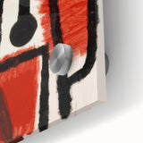 Abstract Modern Art: Minimalist Contemporary Red and Black Painting